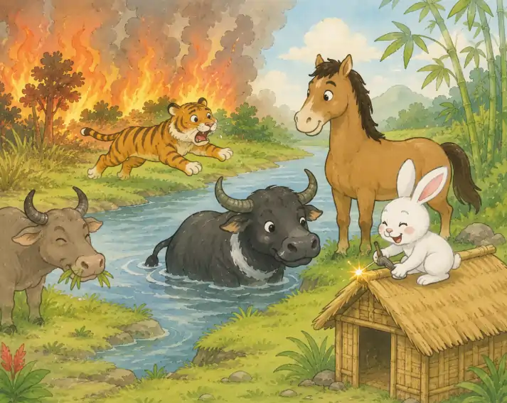 How the Hare deceived the Tiger