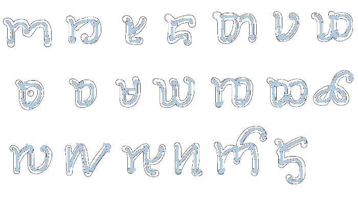 Ahom Consonants Tracing