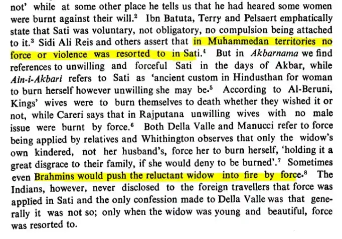 Jean-Baptiste Tavernier on Brahmin forcing widows to do Sati